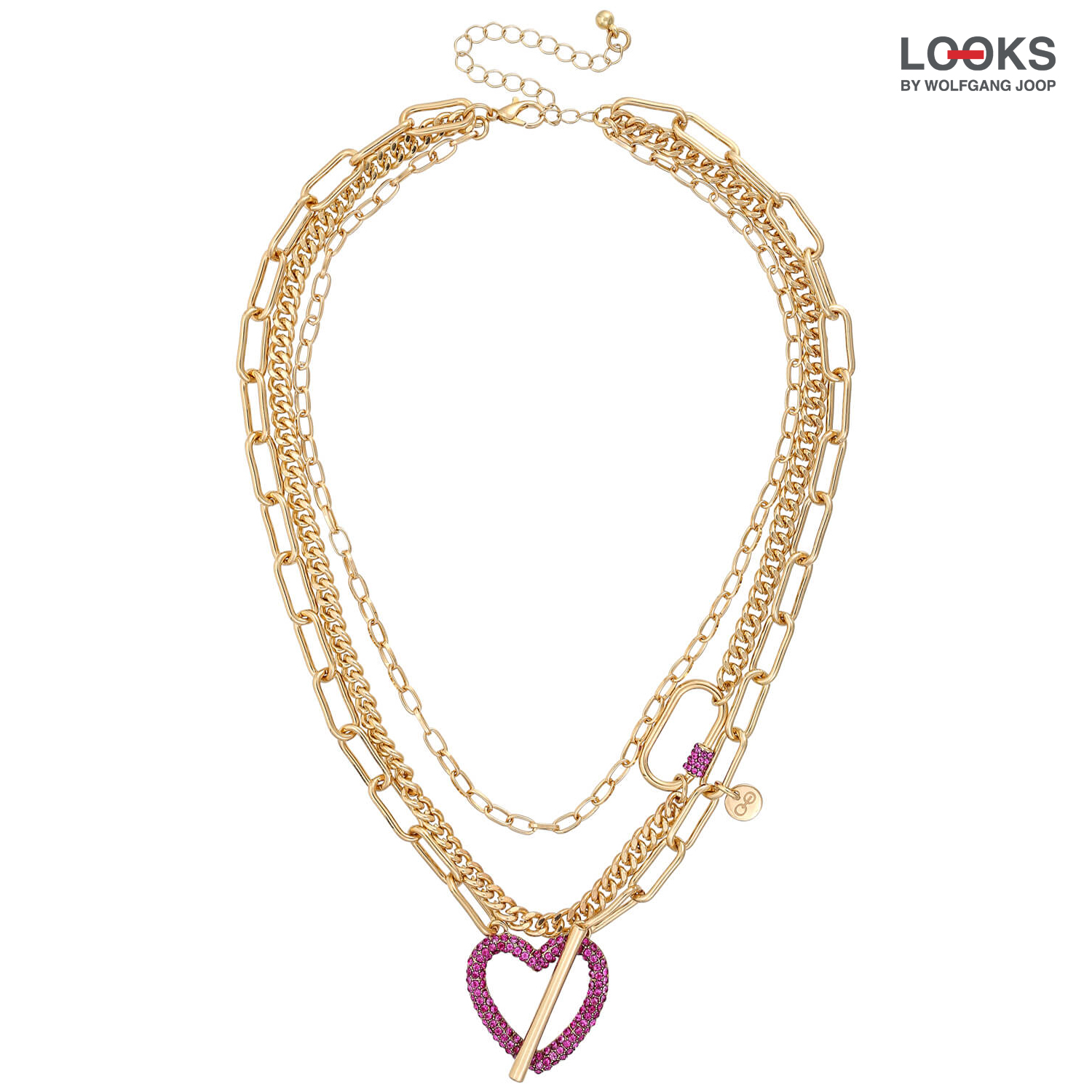 Layering Kette - Pink Heart 