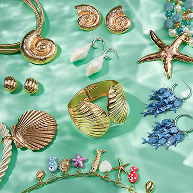 schmuck, ohrringe, armband, halskette, meeresthema-schmuck