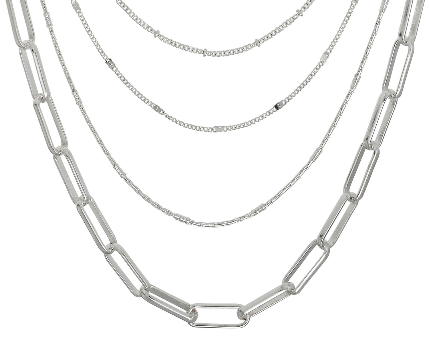 Layering ketting - Bold Silver