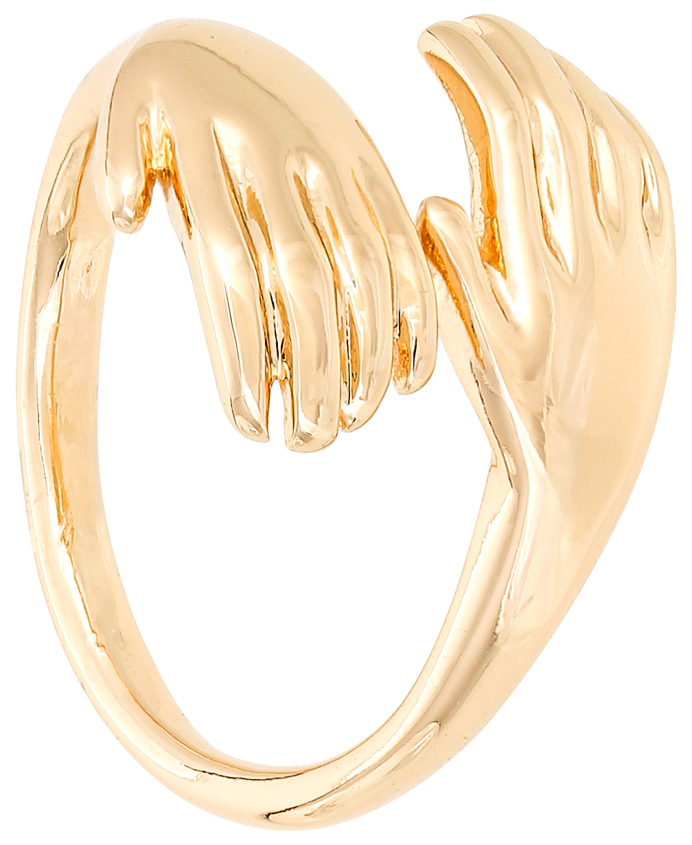 Ring, Goldfarben, Offene Ringschiene, Wellenform