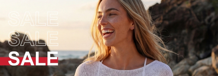 Frau, Lächeln, Strand, Sonnenuntergang, Ausverkauf