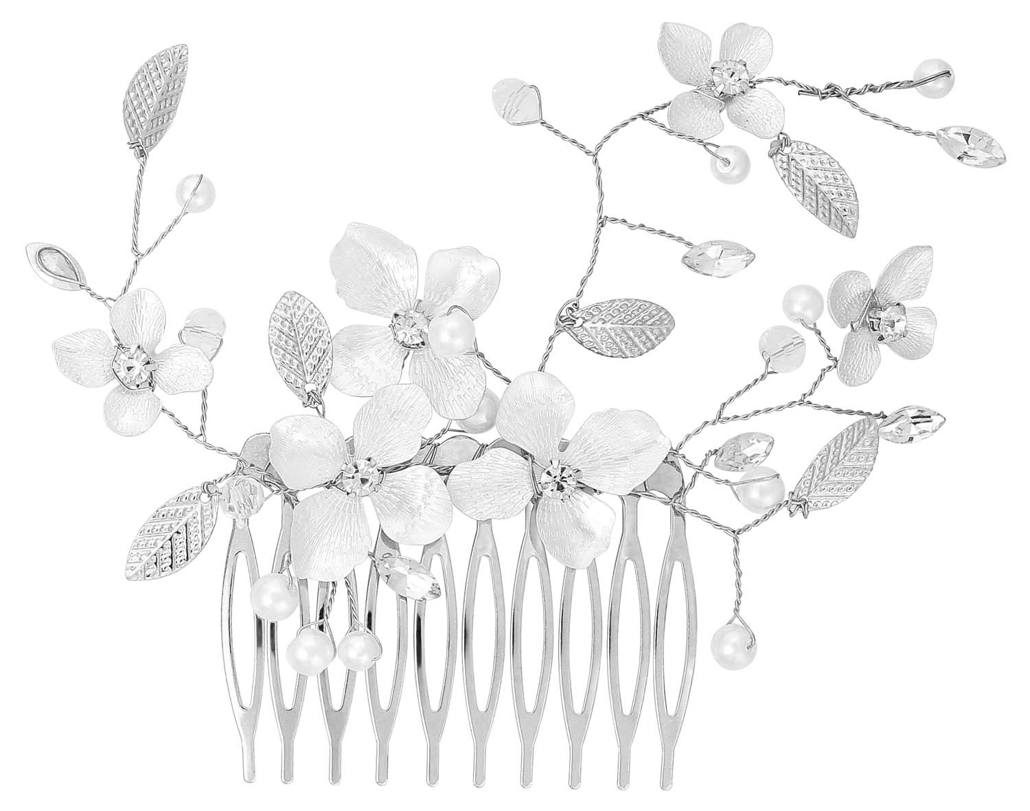 Haarkam - White Blossom