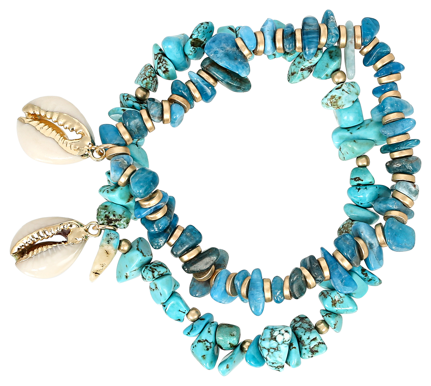 Ensemble de bracelets - Howlite Shell