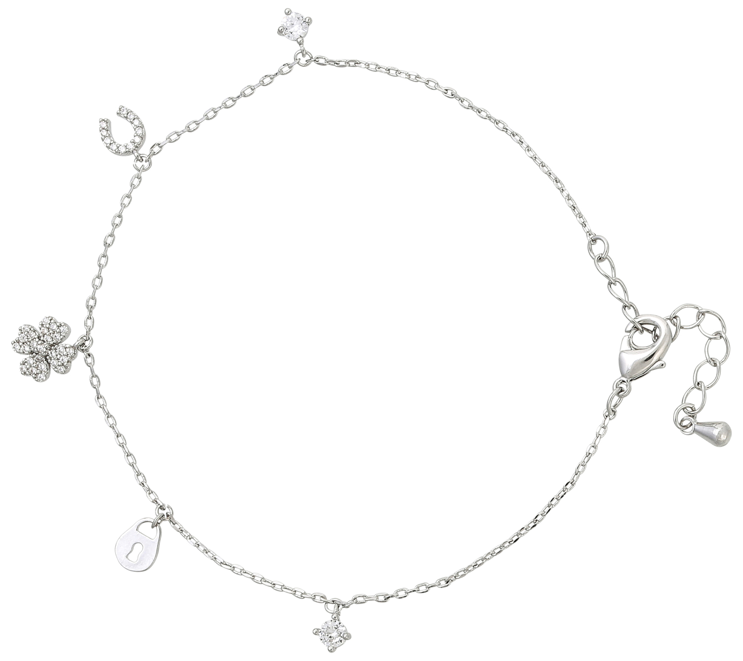 Pulsera con colgante - Sparkling Cloverleaf