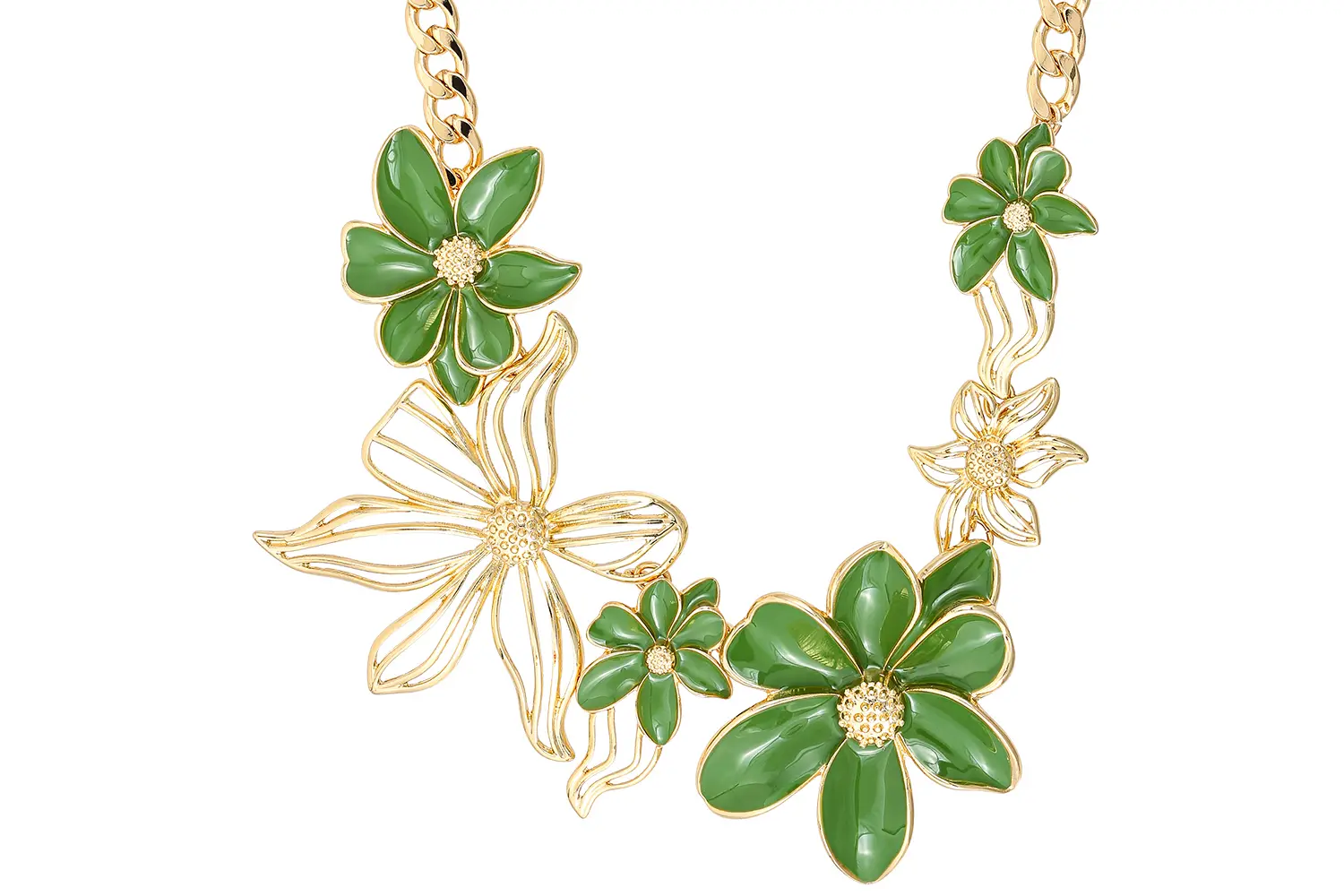 Ketting - Olive Flowers