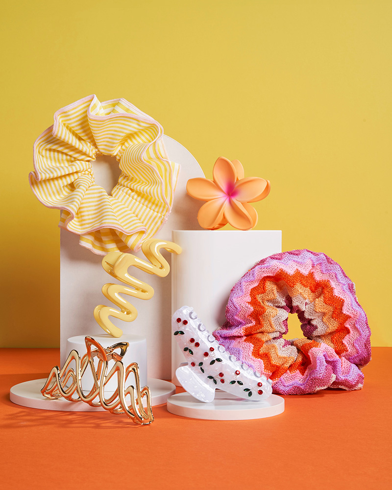 haarschmuck, scrunchie, schmuckspange, bommel, ohrringe
