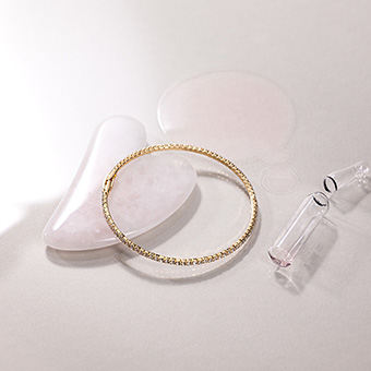 armband, goldfarben, perlenarmband, schmuckset, rosenquarz