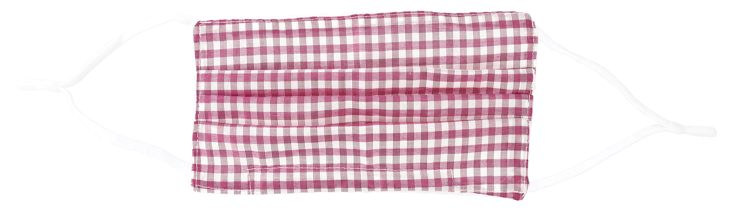 Mundbedeckung - Pink Checks