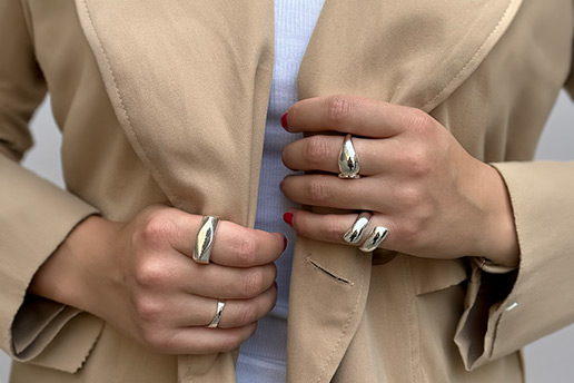 ring, silber, finger ring, metall, design, ring, ring set, silver ring, women's ring, silver jewelry