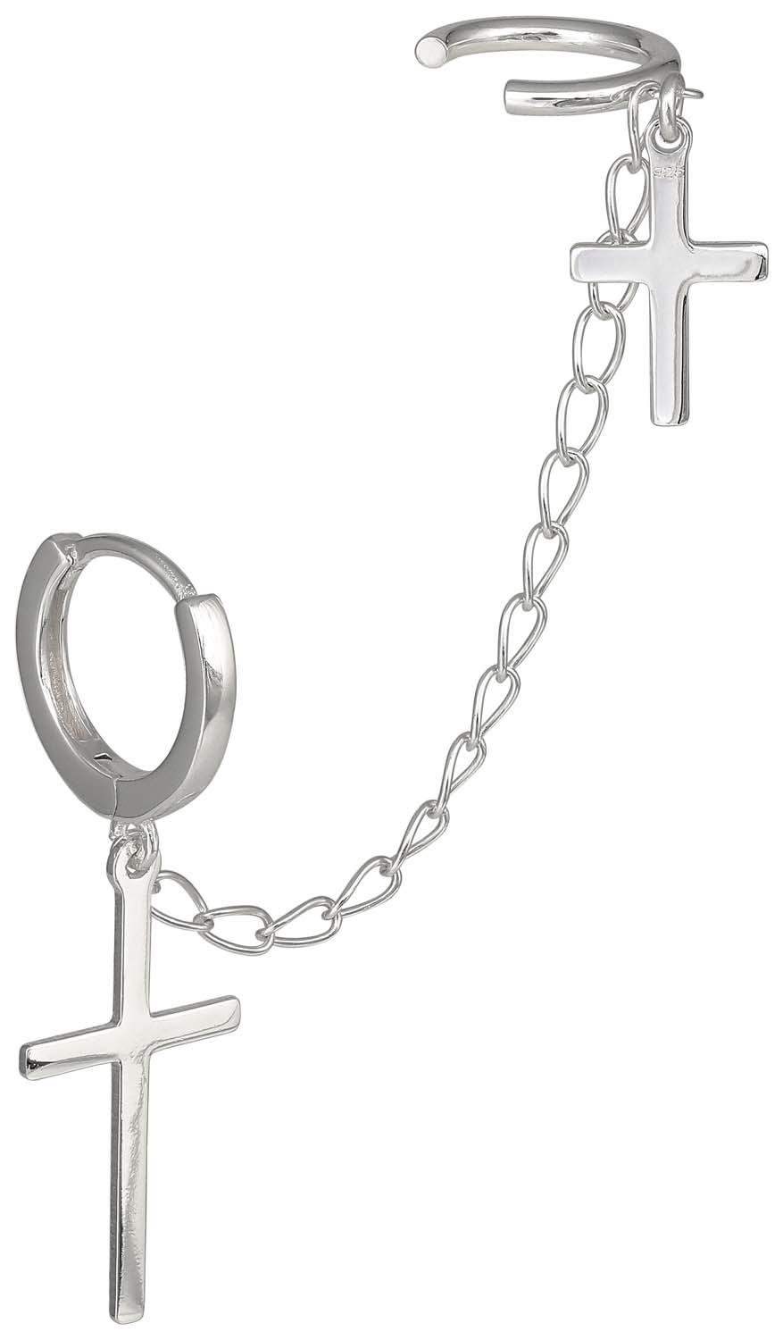 Ohr-Set - Silver Cross