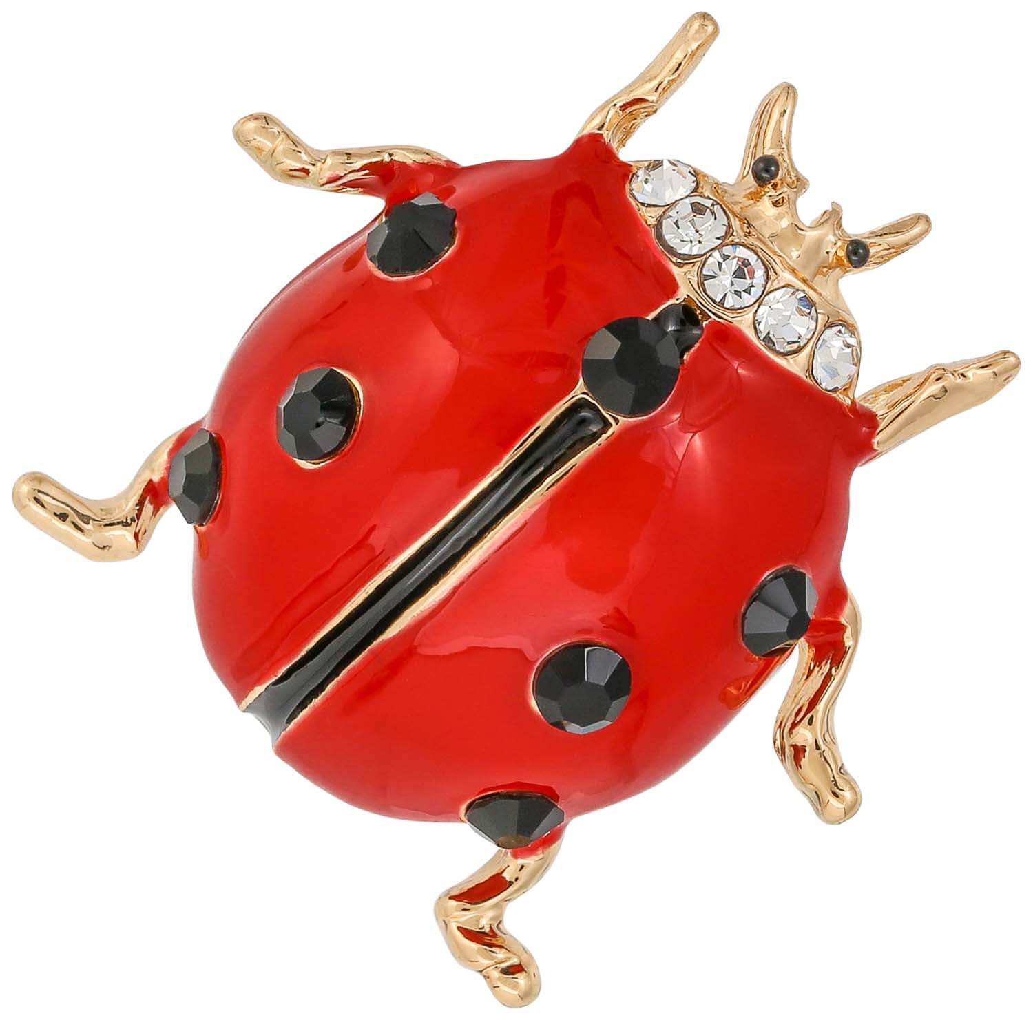 Brosche - Sparkling Ladybug