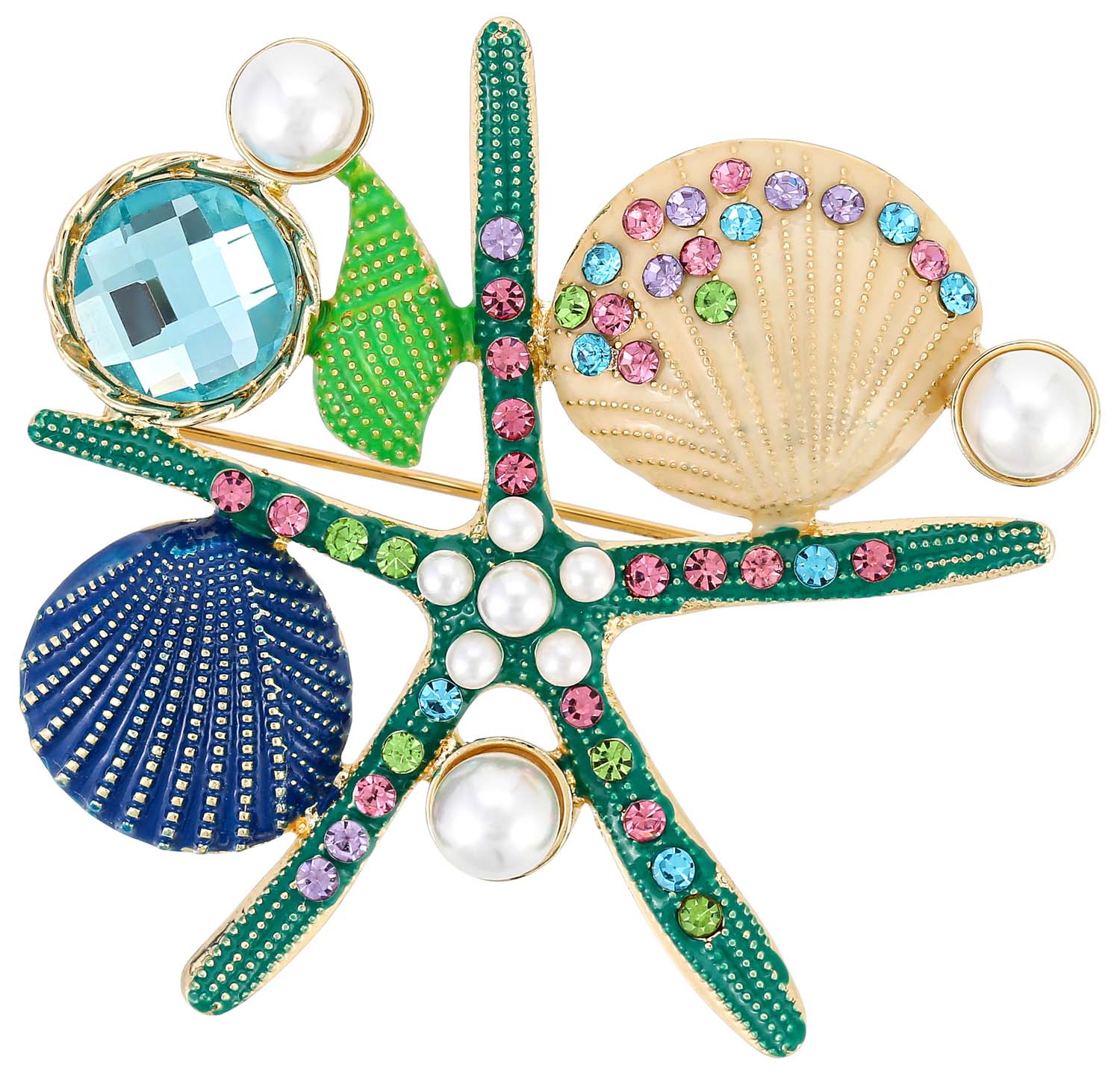 Broche - Rhinestone Starfish