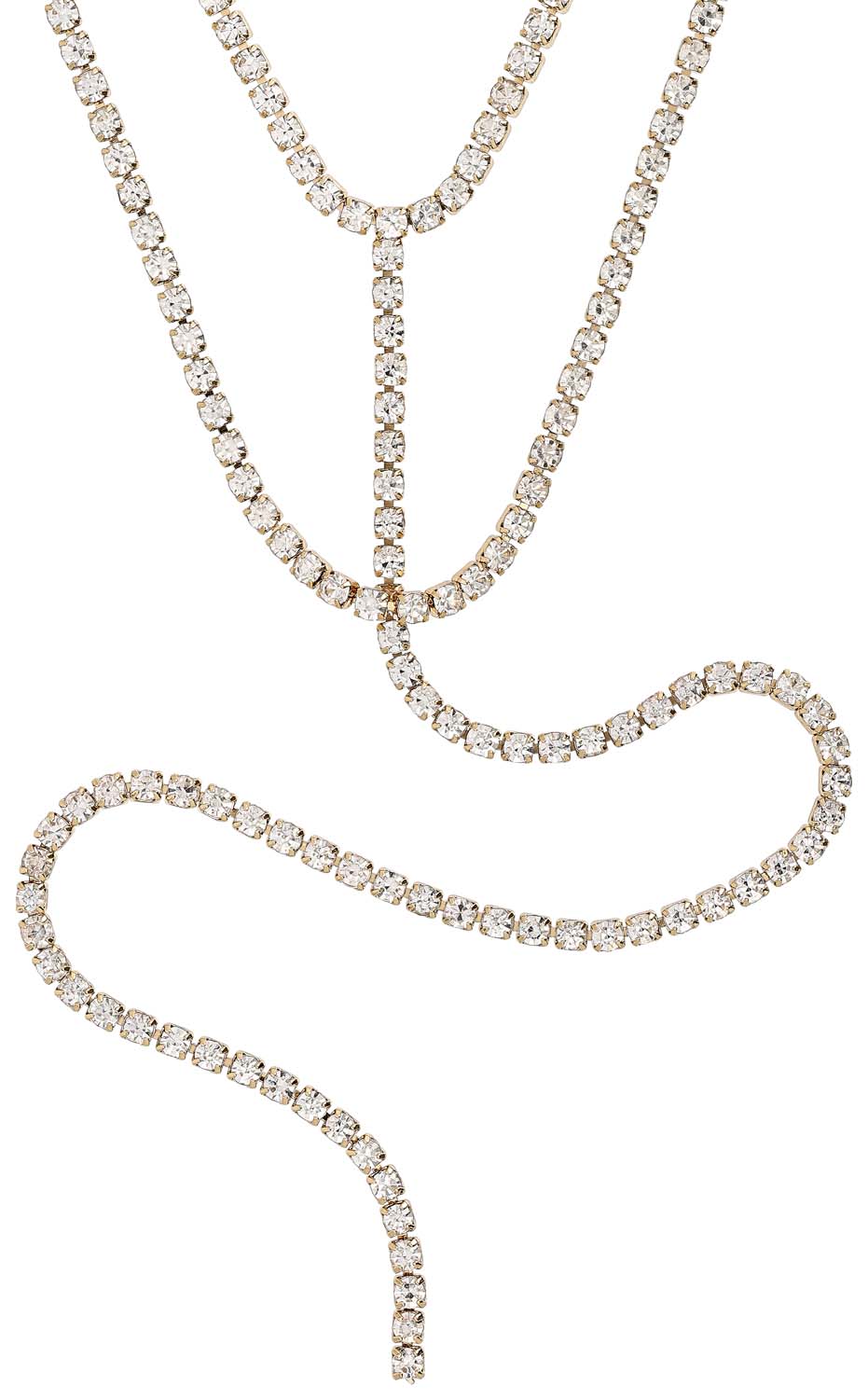 Collier multi-rangs - Strass Effect