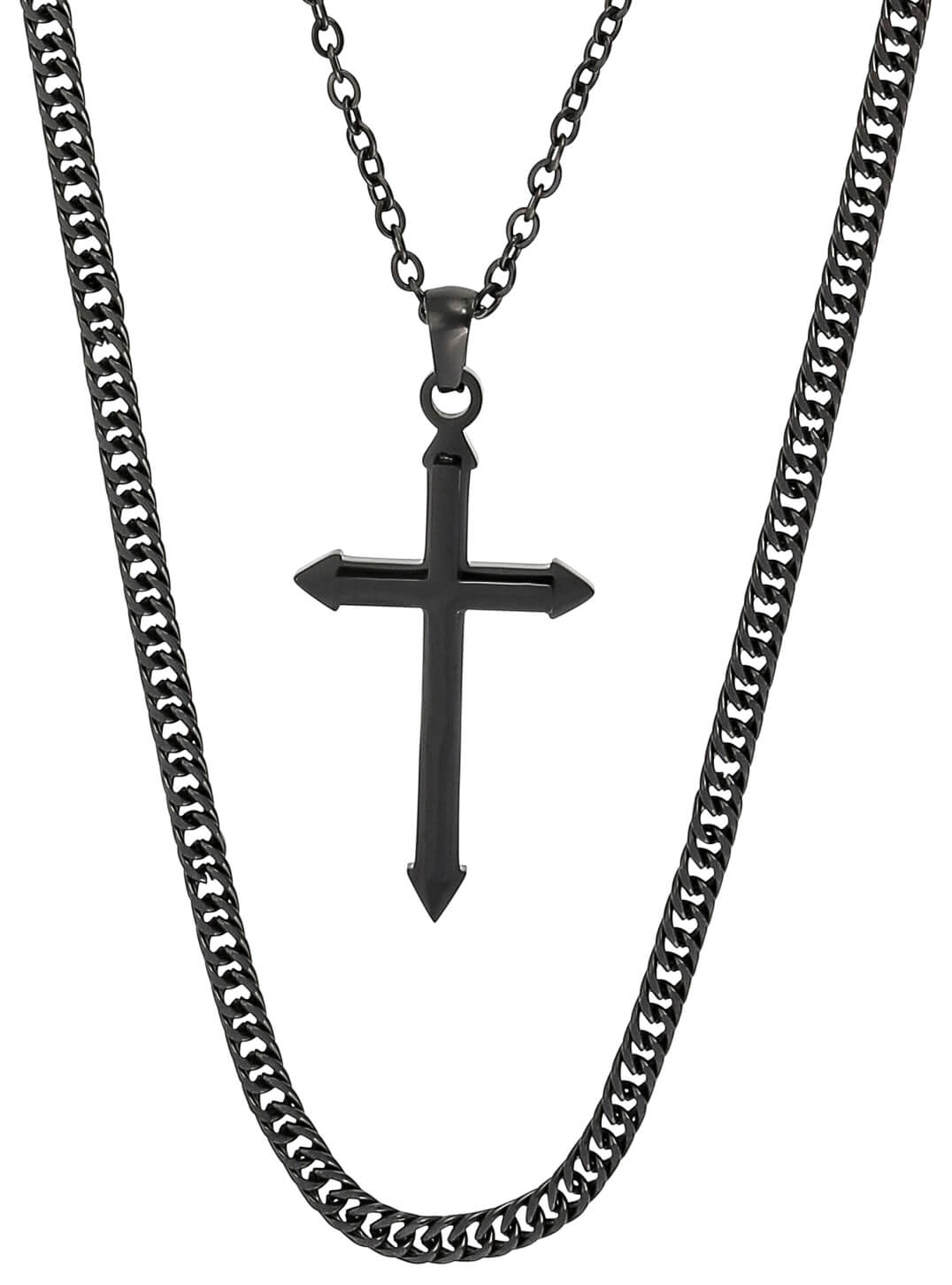 Collana da uomo - Deep Black Cross