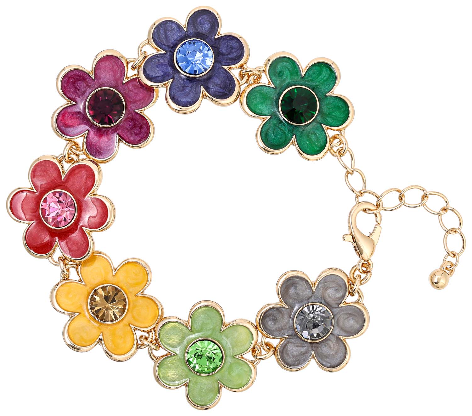 Pulsera - Rainbow Flowers