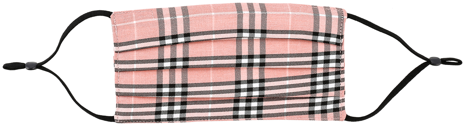 Mondkapje - Pink Checkered