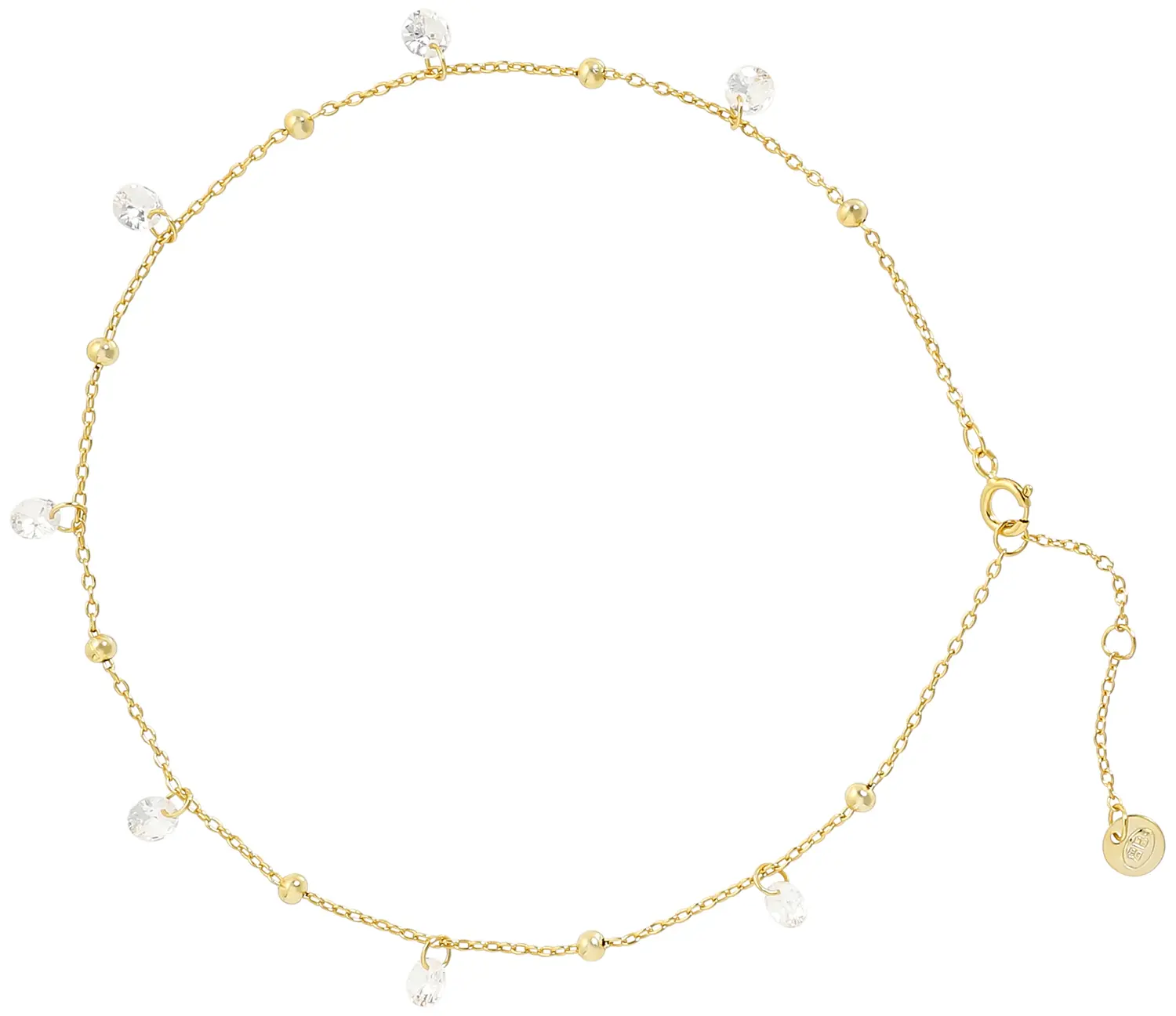Bracelet de cheville - Zirconia Gold
