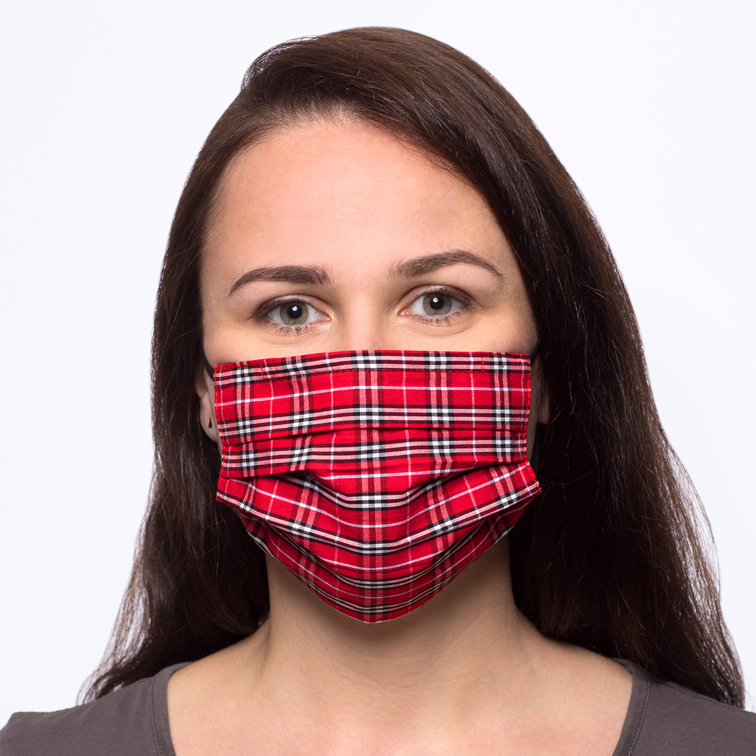 Mondkapje - Red Plaid