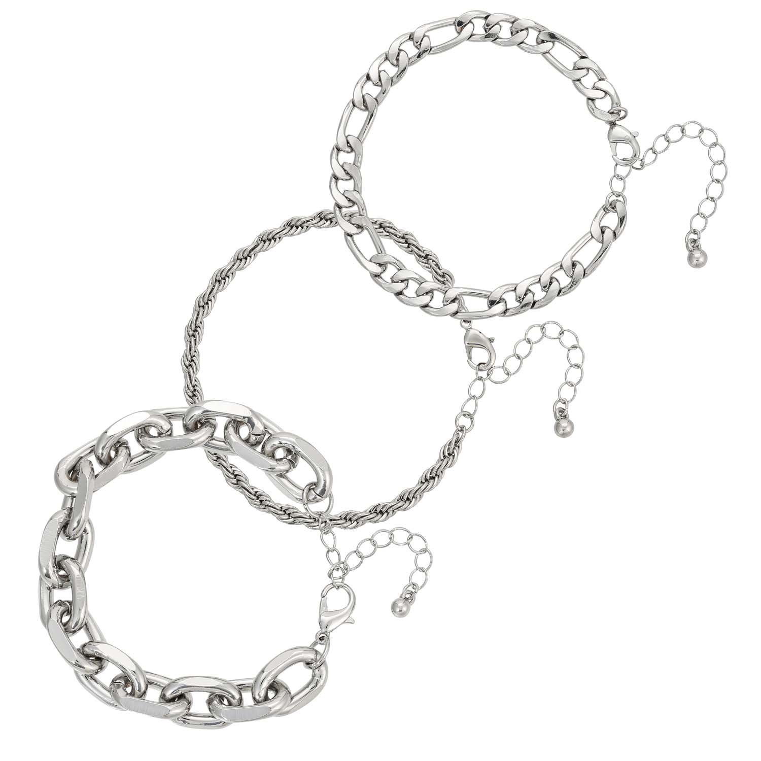 Set de pulseras - Dark Silver