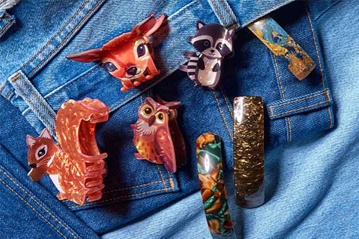 Kinderclip, Tieranhänger, Motorikclip, Jeansaccessoire, Rucksackanhänger