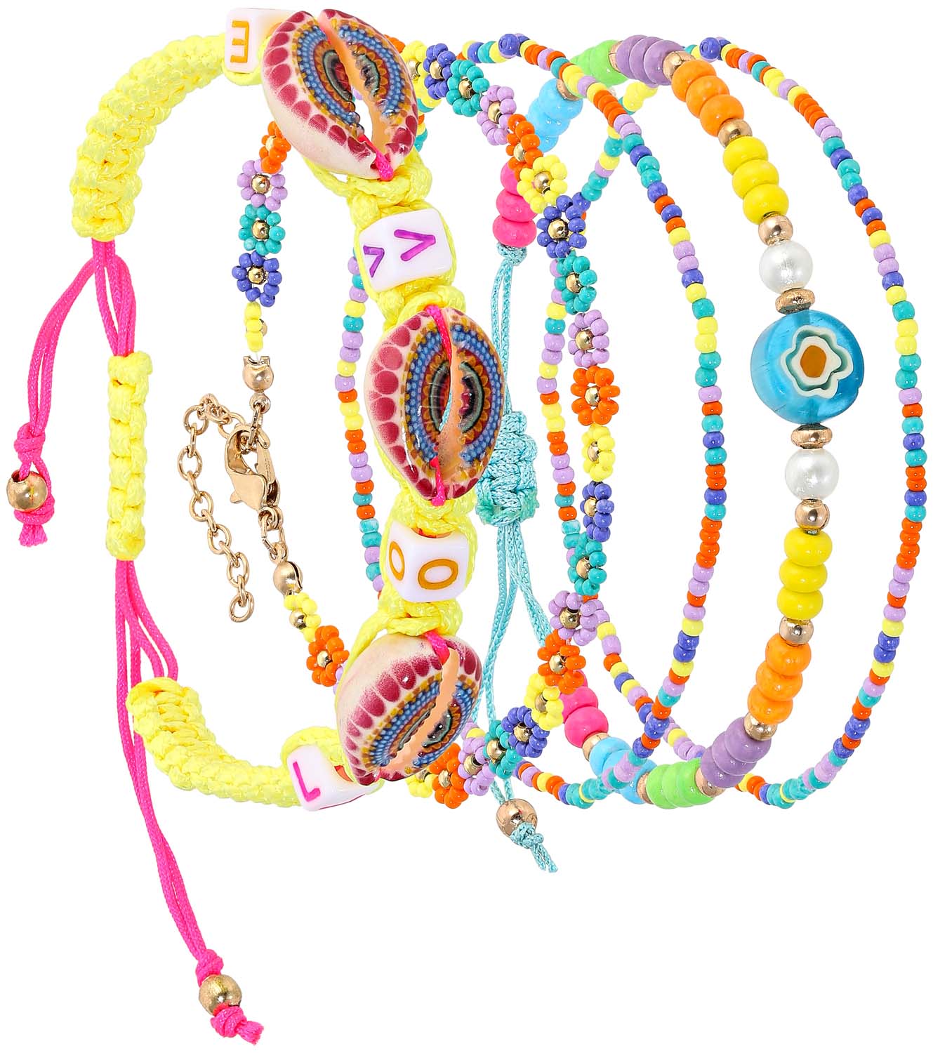 Set de pulseras tobilleras - Powerful Summer