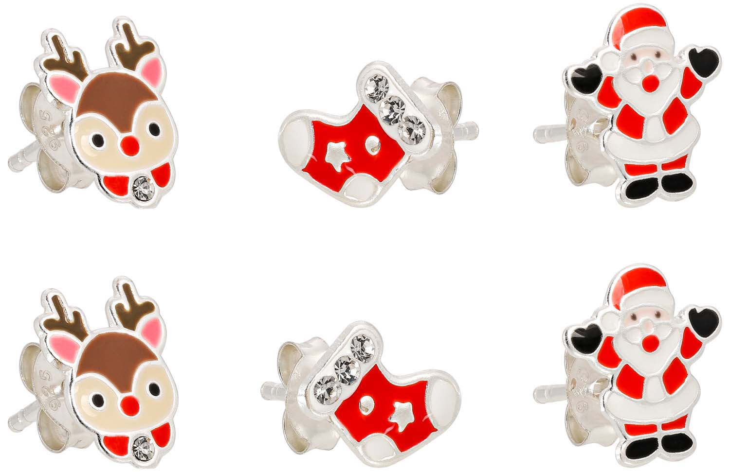 Set di orecchini a perno - Christmas Symbols