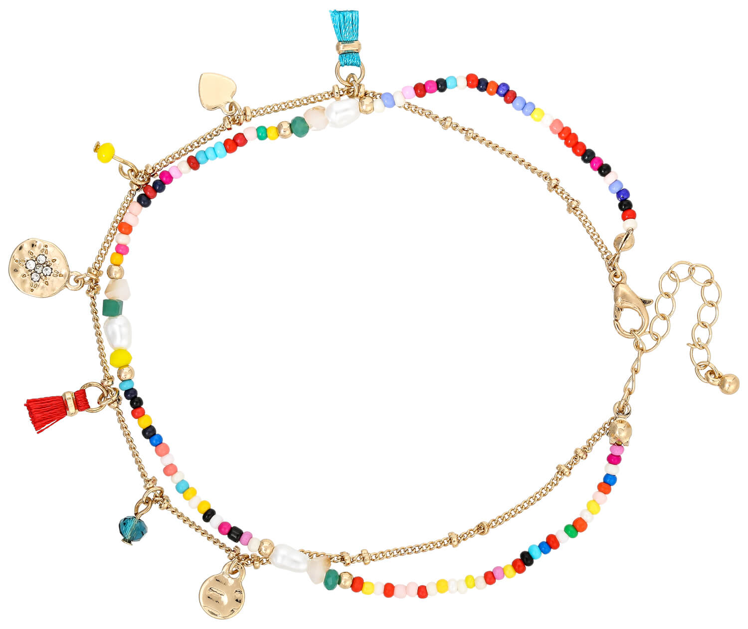 Pulsera tobillera - Colorful Pearls