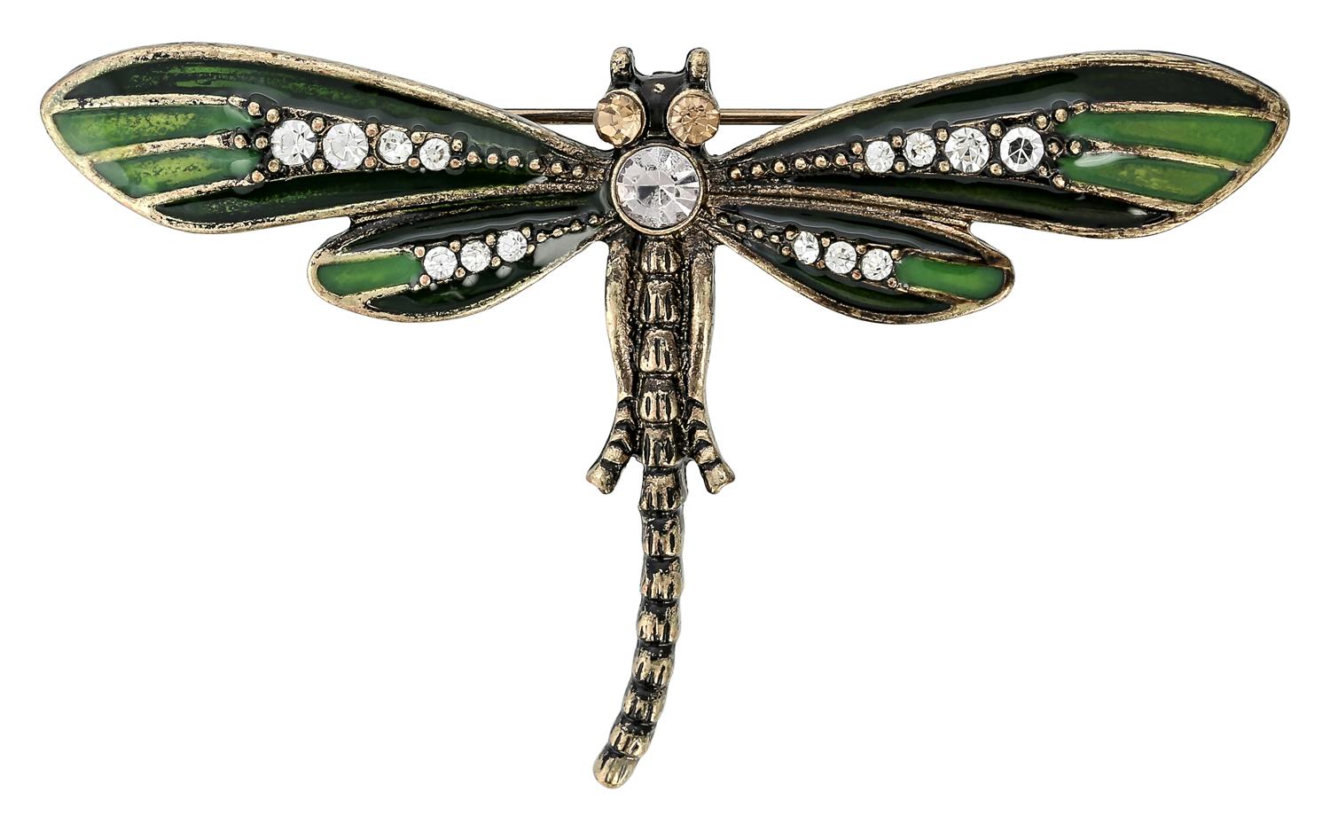 Broche - Green Dragonfly