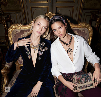 Schmuckset, Statement-Schmuck, Ketten, Ohrschmuck, Blazer