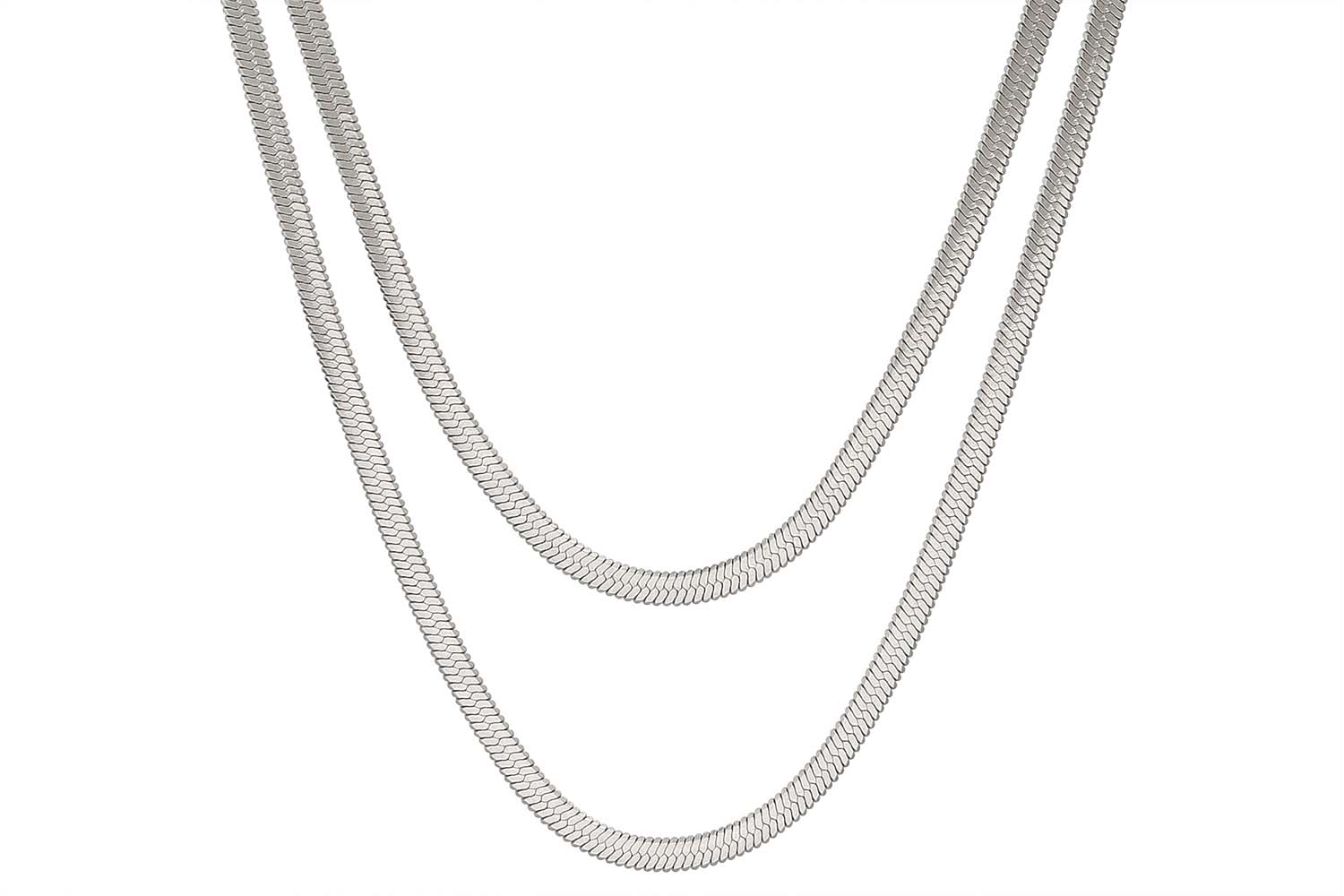 Layering ketting - Silvery Snake