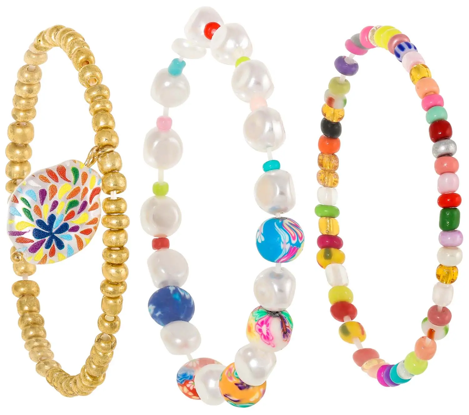 Armbanden set - Colorful Pearl