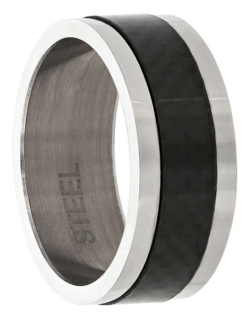 Heren Ring - Silver Carbon