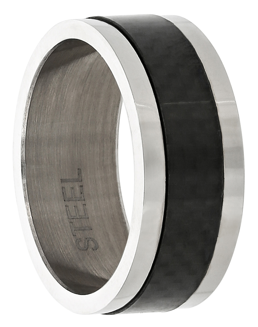 Bague Homme - Silver Carbon