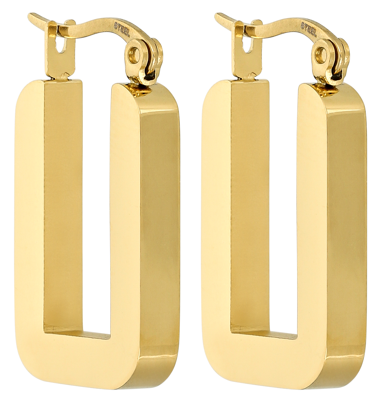 Boucles d'oreilles en acier inoxydable - Golden Beauty