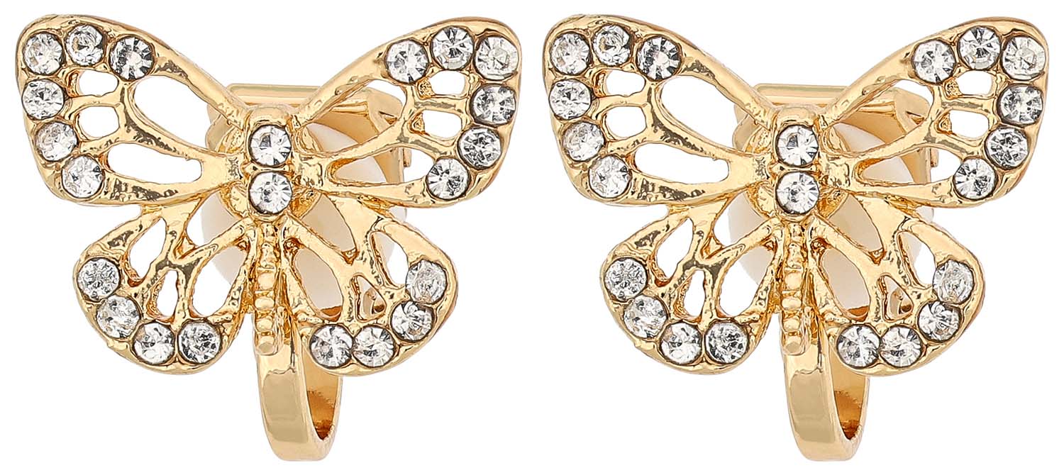 Boucles d'oreilles clips - Golden Butterfly