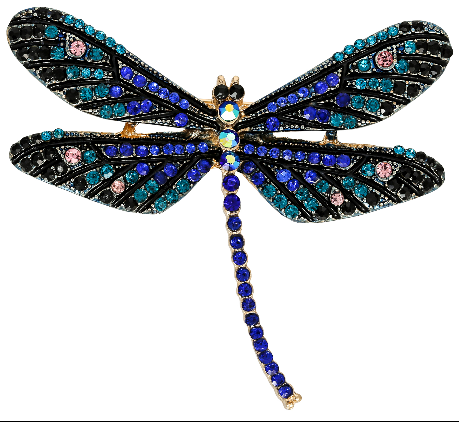Brosche - Blue Dragonfly