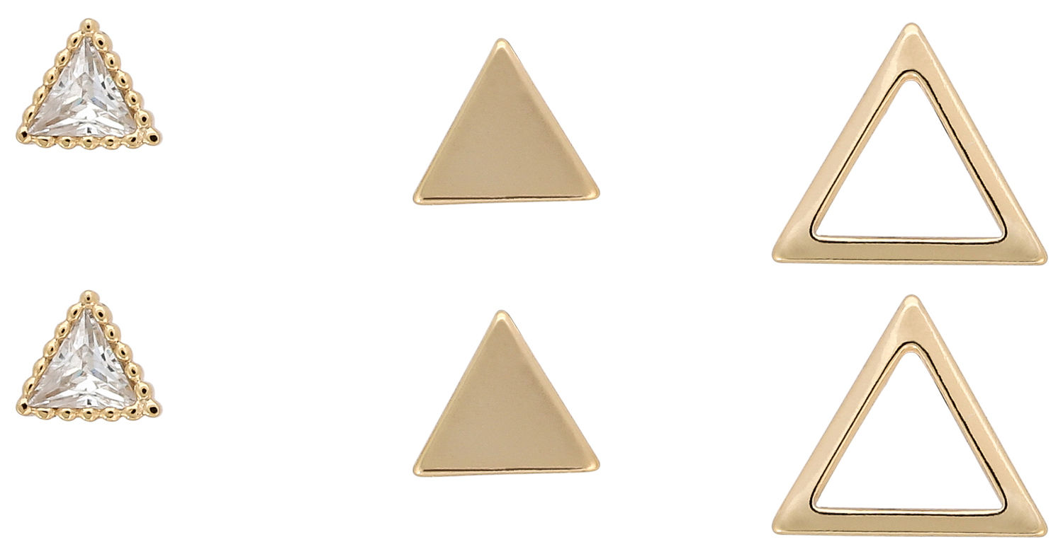 Oorknopjes set - Shiny Triangle