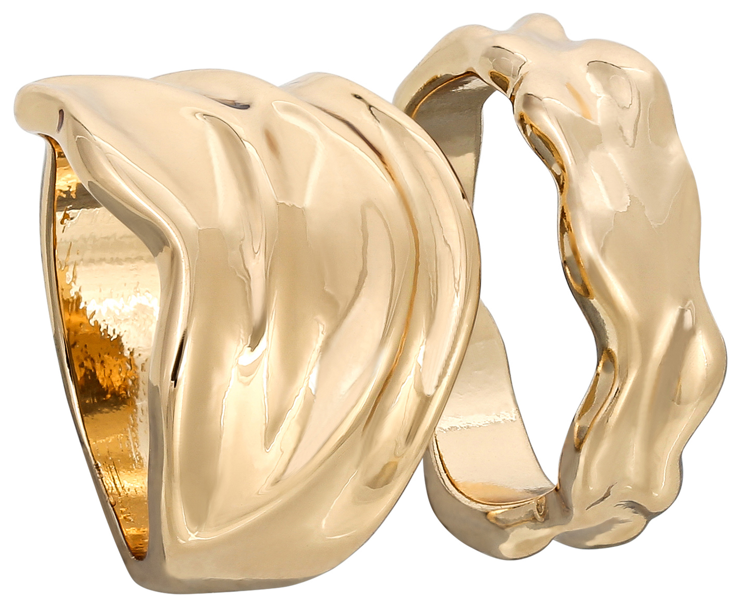 Set de anillos - Wavey Golden