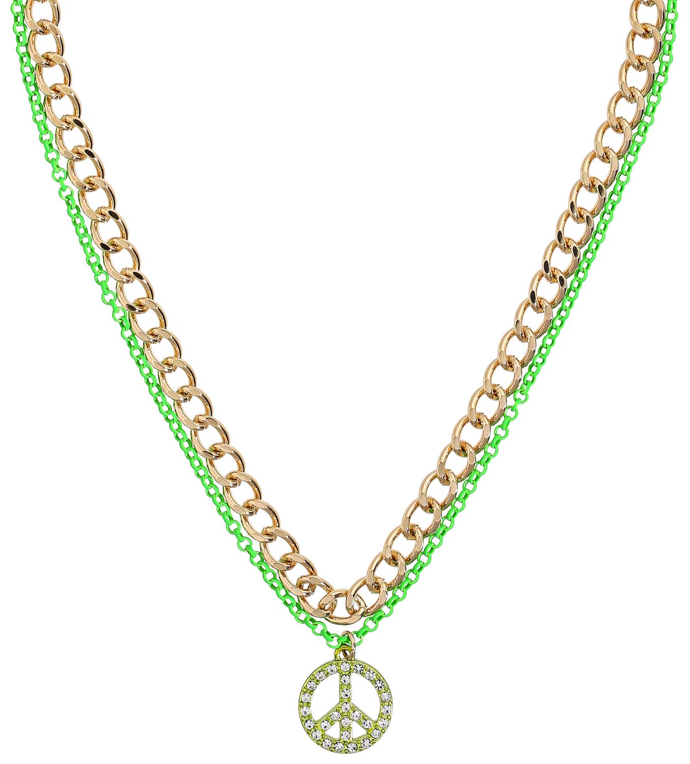 Collier multi-rangs - Peace Sign