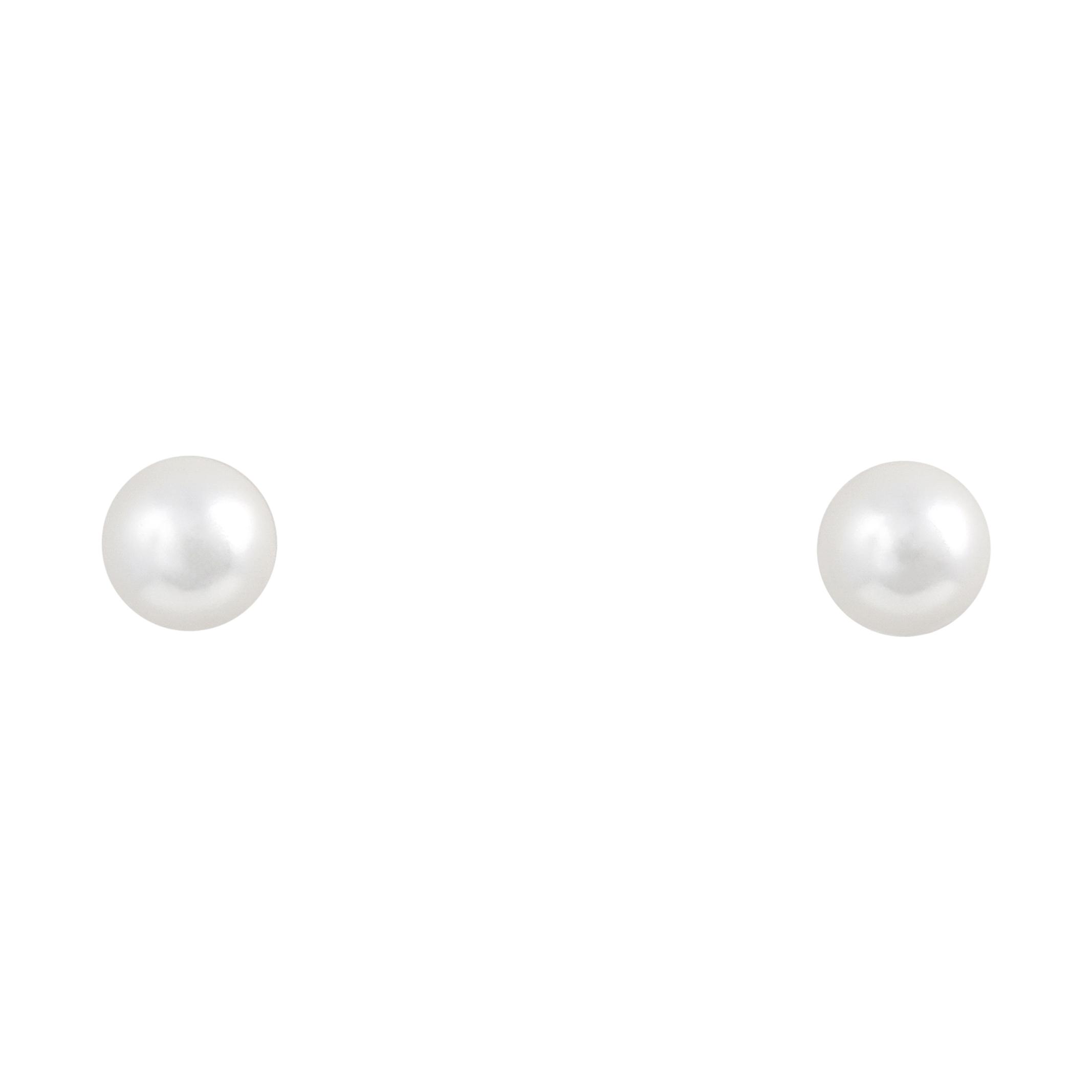 Stud Earrings - Creamy Pearl 