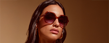 sonnenbrille, rote sonnenbrille, braune rahmen, runde form, mode-accessoire