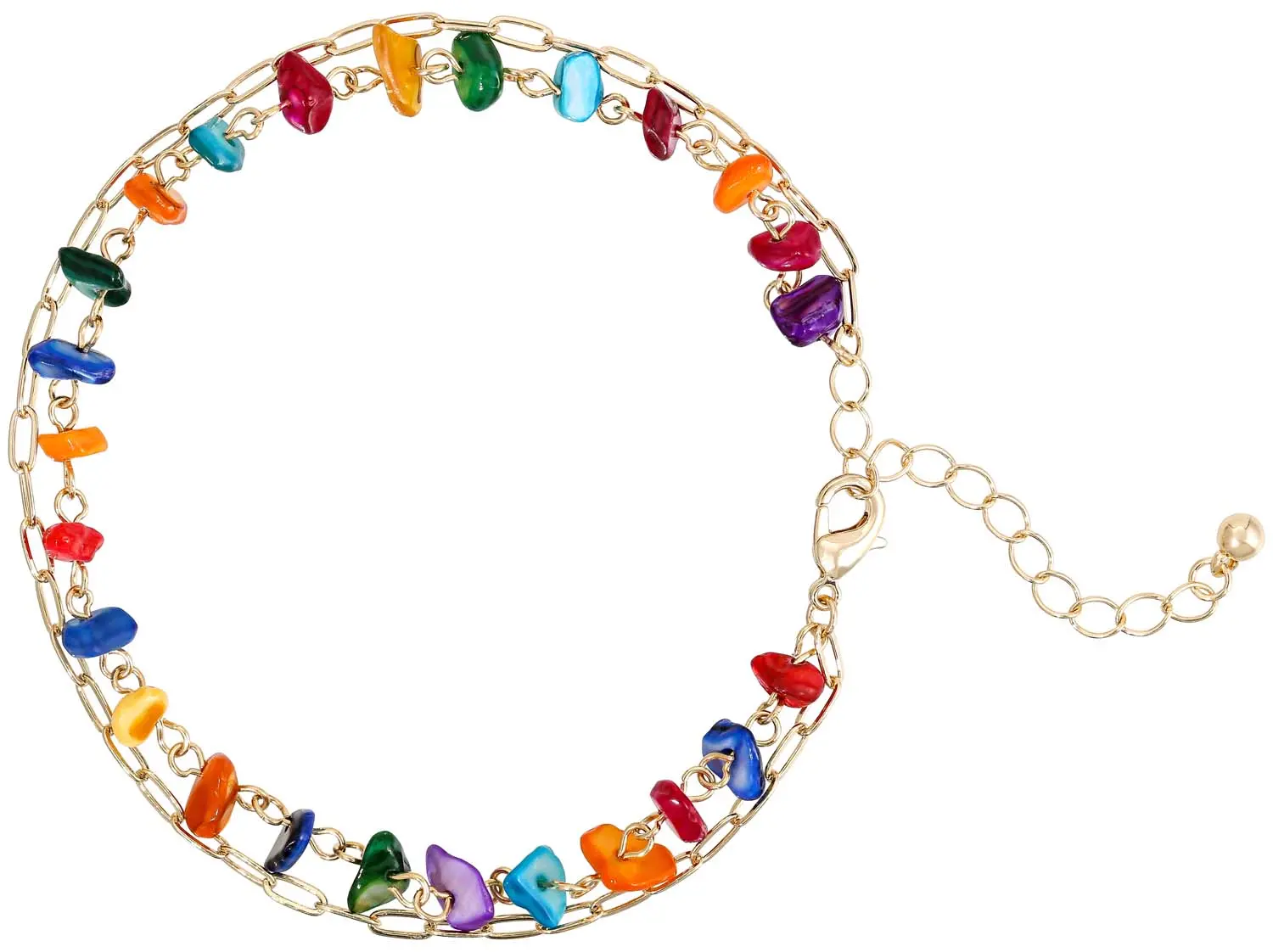 Bracelet de cheville - Rainbow Shells