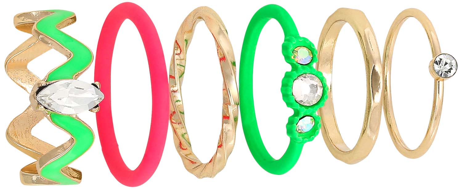 Set di anelli - Neon Vibes