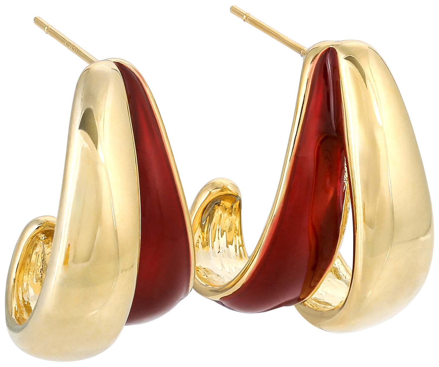 Orecchini a perno - Timeless Red