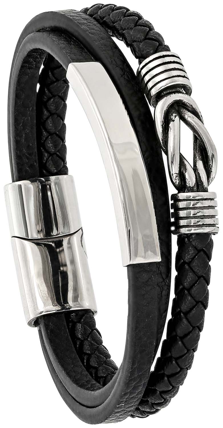 Pulsera para hombre - Black Leather