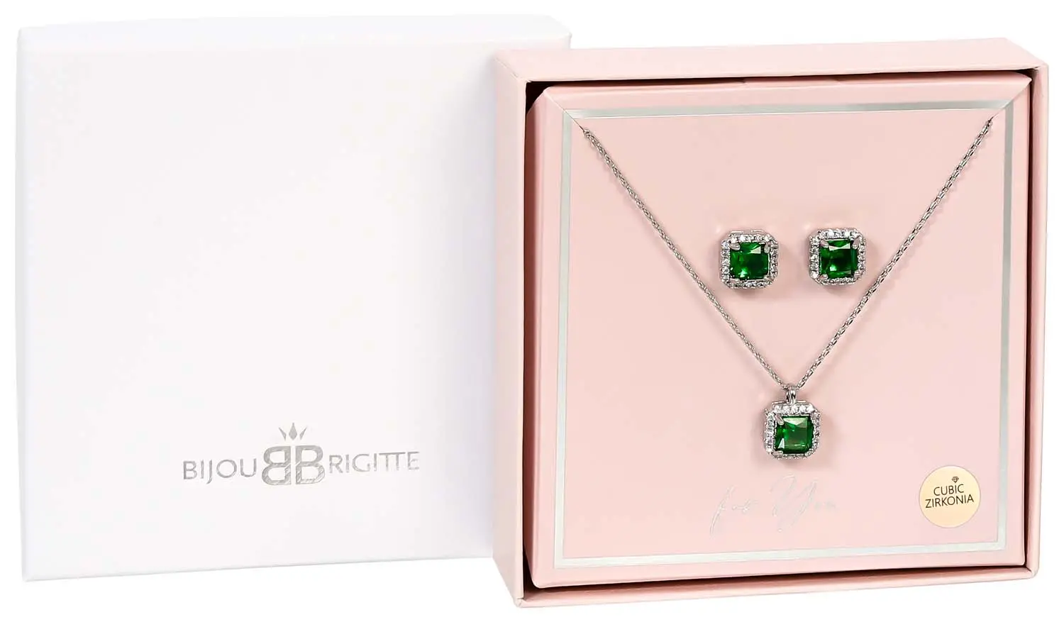 Zestaw biżuterii - Emerald Zirkonia