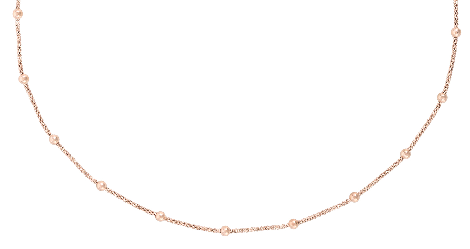 Halskette, Roségold, Kugeldetails, Gliederkette