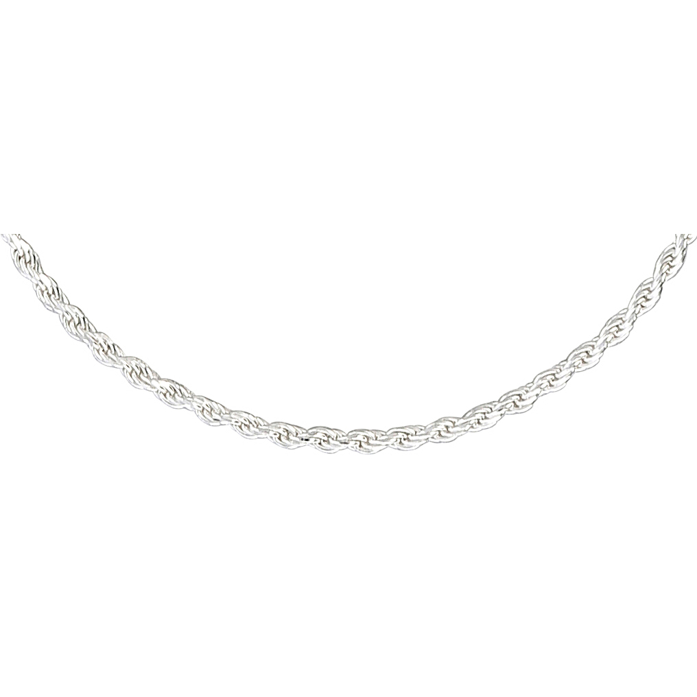 Collar - Long Silver Twist