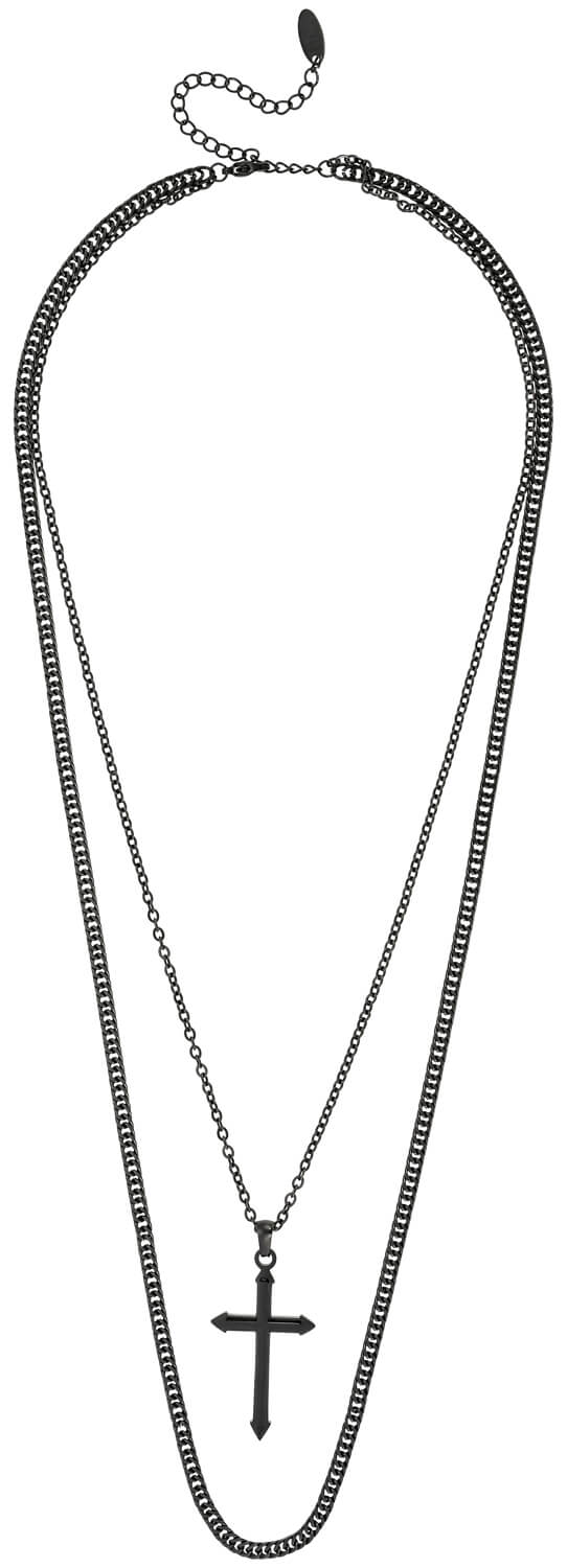 Collana da uomo - Deep Black Cross