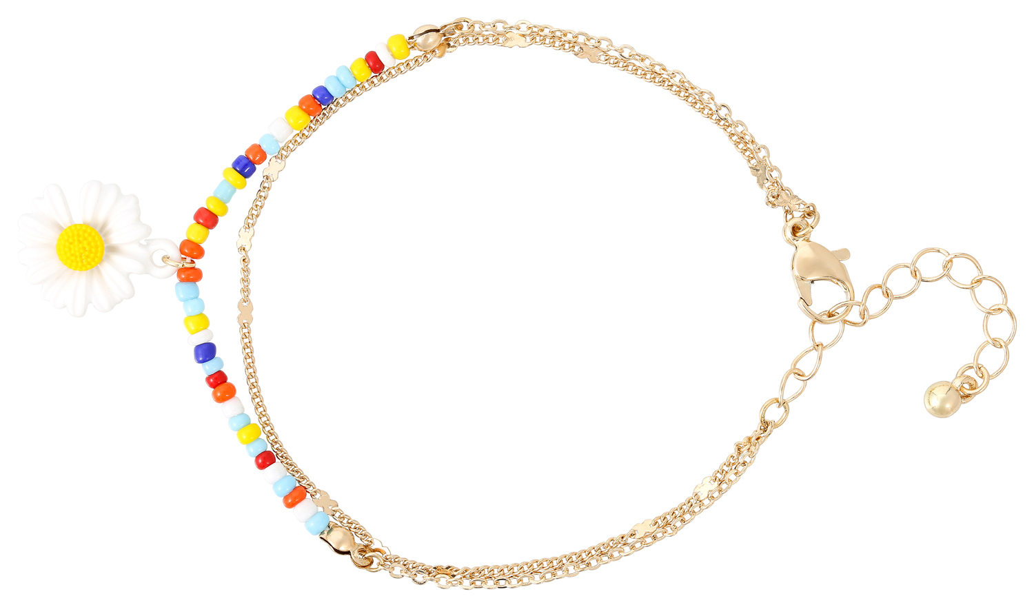 Armband met hanger - Colorful Daisy Armband met hanger - Colorful Daisy